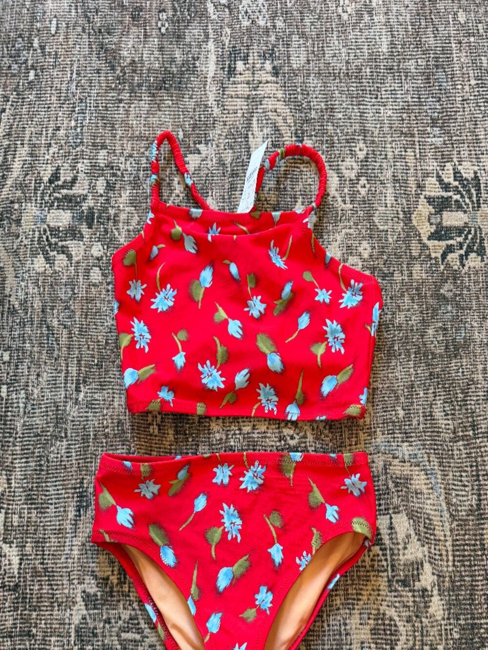 Crewcuts Girls' ruched-strap two-piece swimsuit • size 8 & 10 • NWT • CK249